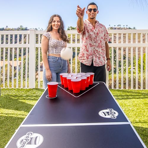 GoPong 6-Foot Portable Beer Pong & Flip Cup Table - Indoor & Outdoor Game Table