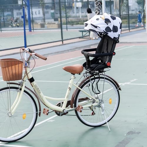 Kids Rear Bike Seat for Children Aged 2-8 - Black - Safety & Comfort