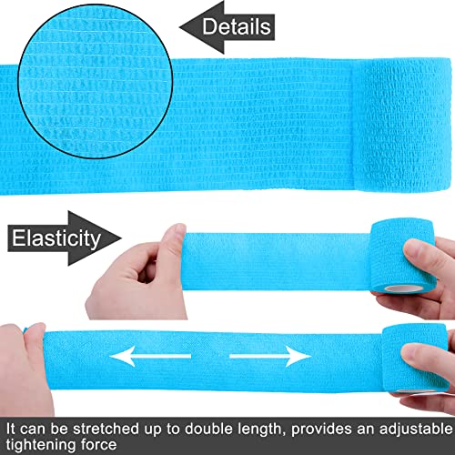 Multicolor 2 Inch Self-Adherent Elastic Bandage Wrap - 144 Rolls for First Aid & Sports