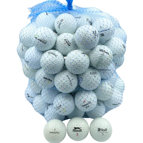 Used Assorted Golf Balls 100 Pack - 3A/4A Quality, Recycled Golf Balls