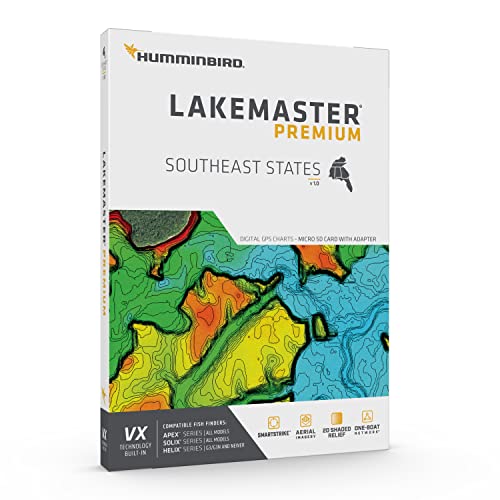Humminbird LakeMaster Premium Map SD Card for Fish Finders - Southeast States