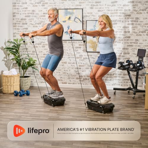 Lifepro HexaPlate Vibration Exercise Machine Black Small - Whole Body & Upper Body Workout