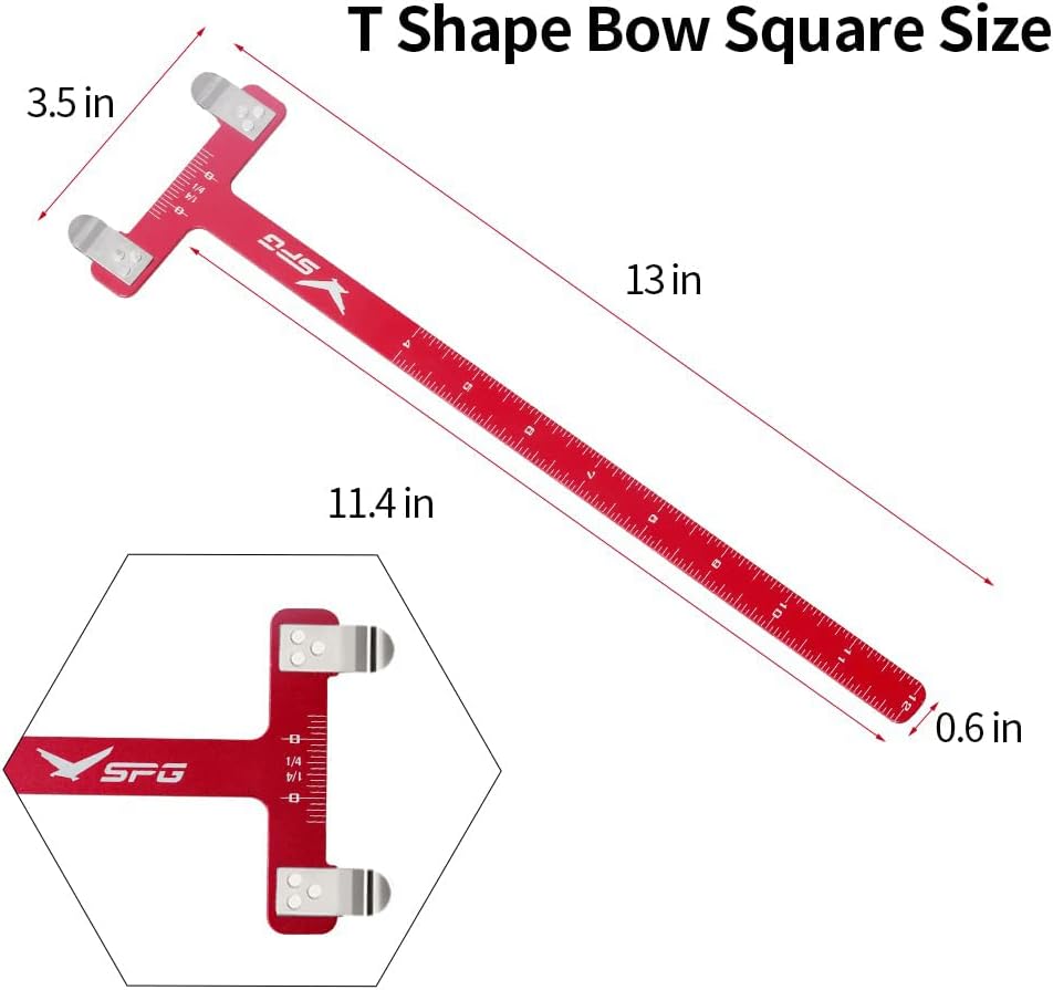 SOPOGER Archery Bow Square - T Shape Ruler Measurement Tool for Recurve & Compound Bows