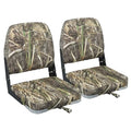 ERGOSEAT 2-Pack Folding Boat Seats with Camo Padding - Mossy Oak Shadow Grass Habitat