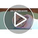 Wooden Coaster Set with Falcon Logo - Cherry Wood, 4-Pack - Officially Licensed Team Sports Collectible