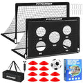 Black 6x4FT Portable Soccer Goal Set for Kids & Youth - Foldable Sports Equipment