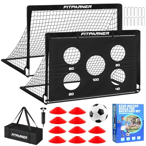 Black 6x4FT Portable Soccer Goal Set for Kids & Youth - Foldable Sports Equipment