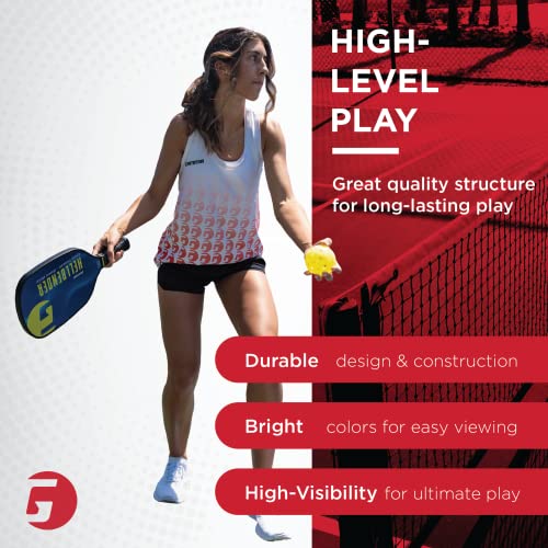 Yellow Indoor Pickleballs Pack of 60 - USAPA Approved, High Visibility, Durable & Ultra-Balanced