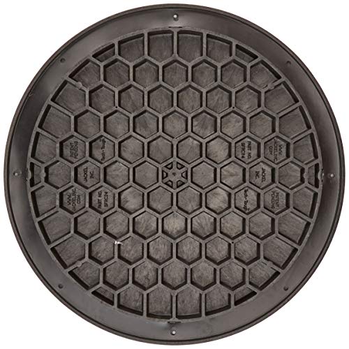 Jackel 24-Inch Septic Tank Riser Cover with Water-Tight Seal, Black