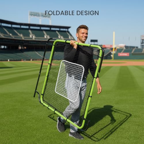 Baseball & Softball Rebounder Net - Portable Fielding Trainer for Solo Practice