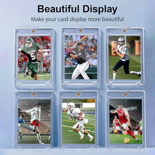 50 Pack Magnetic Card Holders 130PT Thick One Touch Card Sleeves for Trading Cards