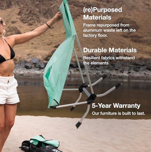 Helinox Black Foldable Beach Chair - Lightweight Portable Outdoor Seating