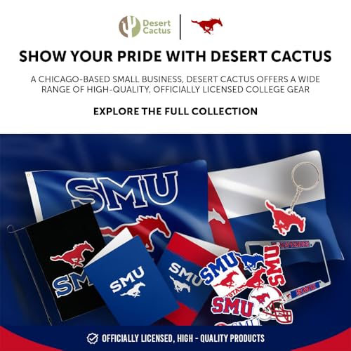 Blue Embroidered Baseball Hat with Desert Cactus Logo - Southern Methodist SMU