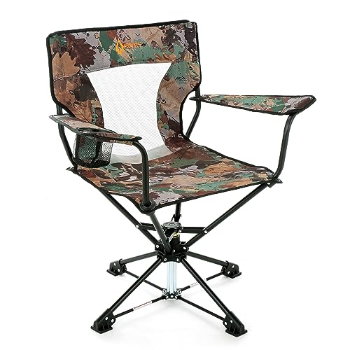Camouflage 360° Swivel Hunting Chair - Heavy Duty Stealth Seat for Outdoors