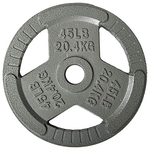 45LB Cast Iron Weight Plate - 2-Inch Standard for Strength Training & CrossFit - Single