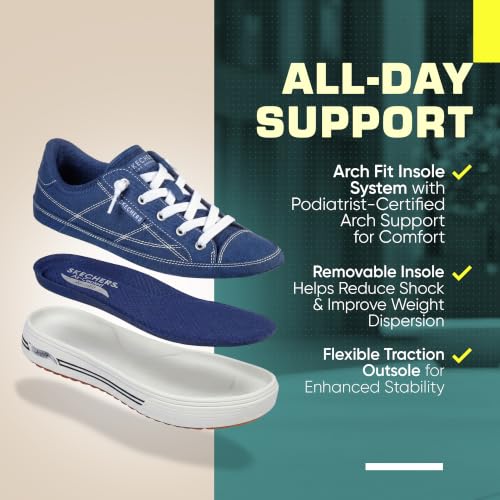 Skechers Women's Arch Fit Arcade Arcata Shoes Navy 9 - Comfortable Arch Support