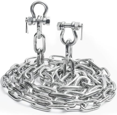 Marine Grade 1/4" or 5/16" Anchor Chain for Boat - 10 Ft. Stainless Steel, Variation of This Listing