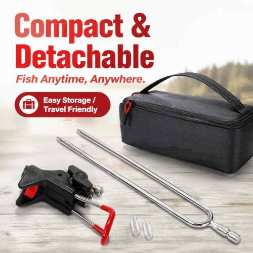 2 Pack Adjustable Fishing Rod Holders with 360° Rotation - Ground, Beach, Bank
