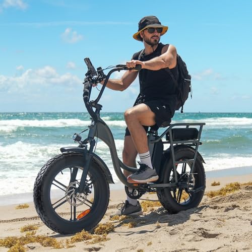 YunSCM Heavy Duty 20x4.0 Fat E-Bike Tires + 2 Tubes, Black, All-Terrain