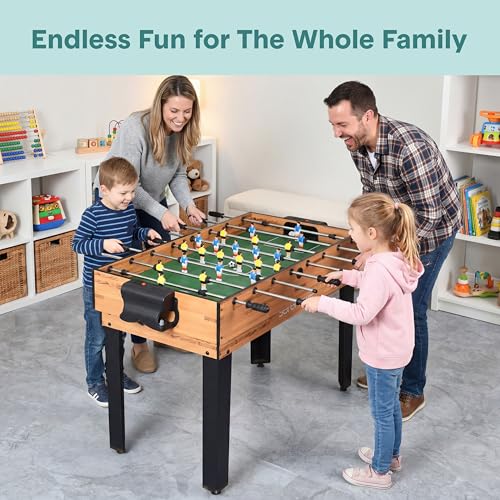 4-in-1 Multi Game Table with Foosball, Air Hockey, Pool & Ping Pong – 48 Inch