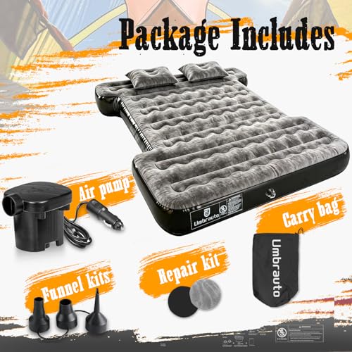 Umbrauto Inflatable Truck Bed Air Mattress for 6-6.5ft Pickup with Pump - Grey