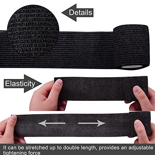 BQTQ 108 Rolls Self Adhesive Bandages 2 Inch Black Medical Tape for First Aid