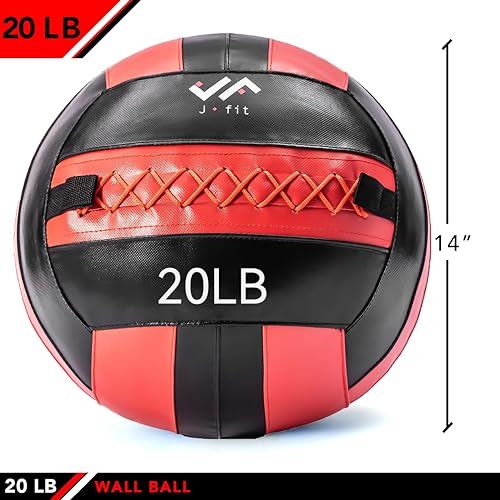 20-Pound Wall Ball - Soft Weighted Exercise Ball for Strength & Conditioning