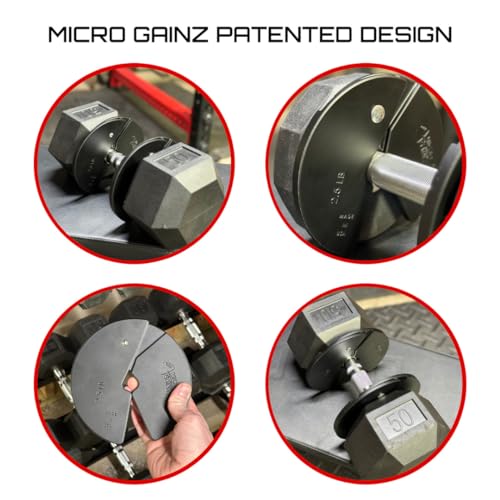 Micro Gainz 2.5LB Black Micro Weight Plates Set for Dumbbells & Barbells