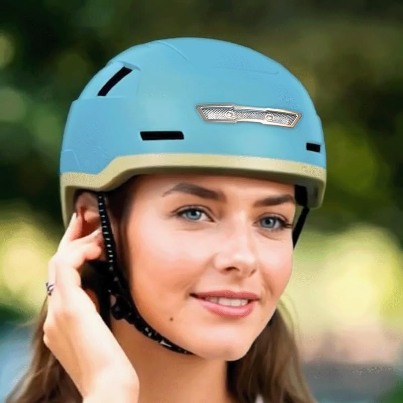 XNITO Bike Helmet - Dual Certified Urban Bicycle Helmet with LED Lights for Adults | CPSC & NTA-8776