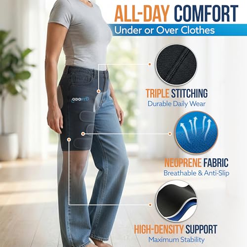 Hip Support Brace for Sciatica Pain Relief - Right Leg L/XL