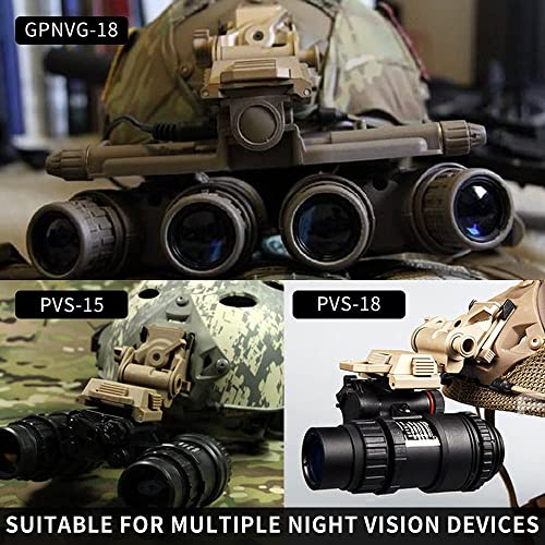 Night Vision Goggles Mount for PVS15/18 L4G24 CNC Helmet Mount - Saltd Color