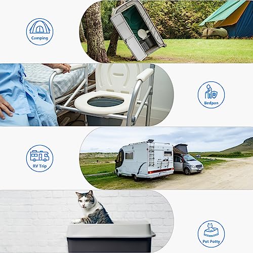 2.2 lb Portable Toilet Absorbent Gel Powder for Camping & Outdoor Use - Odor Control & Mess-Free Urine Disposal with Reusable Spoon