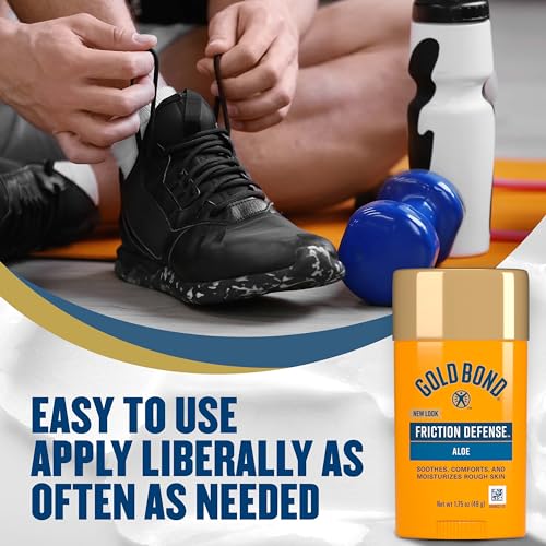 Gold Bond Friction Defense Stick 1.75 oz. Pack of 3 - Anti-Chafing Balm for Skin Relief