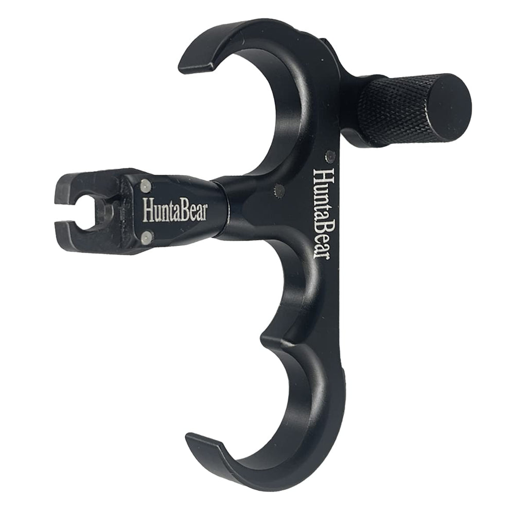 ZeoPeya Bow Release for Compound Bow, 3-Finger 360° Rotate Caliper Thumb Release Archery Accessories (Black)