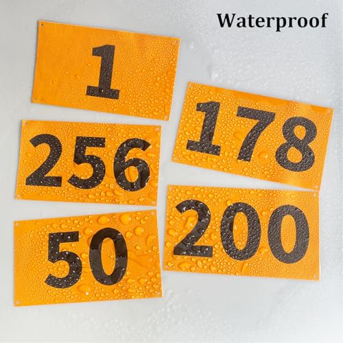 Race Bib Numbers for Tryouts with Pins - Waterproof Paper, Number 1-100
