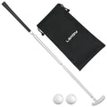 LEAGY 4-Section Portable Two-Way Putter - Left & Right Hand, 2 Golf Balls, 1Pack Golf Bag