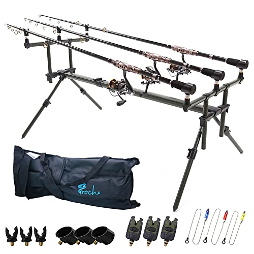 Croch Aluminium Fishing Rod Pod - Goal Post Style, Adjustable & Lightweight for Carp Fishing