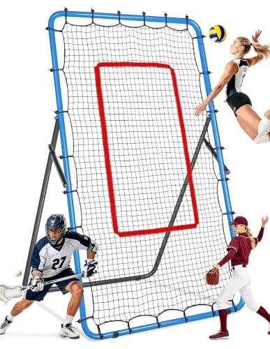 7x4 ft Multi-Sport Rebounder Net for Volleyball, Baseball, Softball & Soccer - Blue