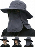 Sun Hat - Wide Brim Bucket Hat for Men & Women | Outdoor Fishing Hat with UV Protection & Detachable Face Cover