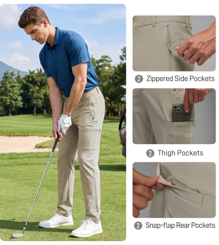 Fioboc Men's XX-Large Sand Golf Pants - Quick Dry Travel & Hiking Trousers