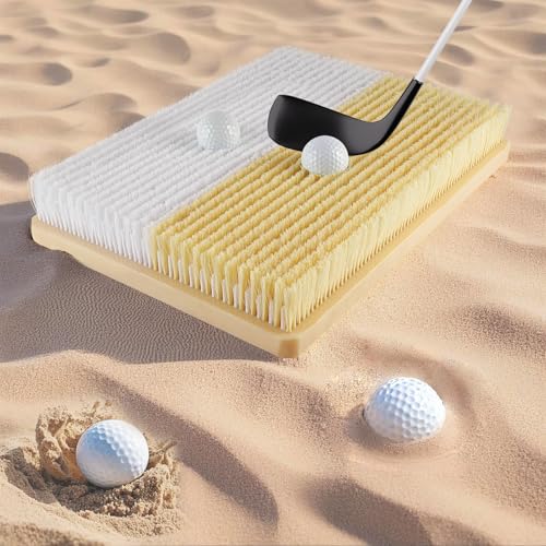 PWGF Golf Bunker Practice Mat - Dual Sand Trap Trainer for Indoor & Outdoor Use