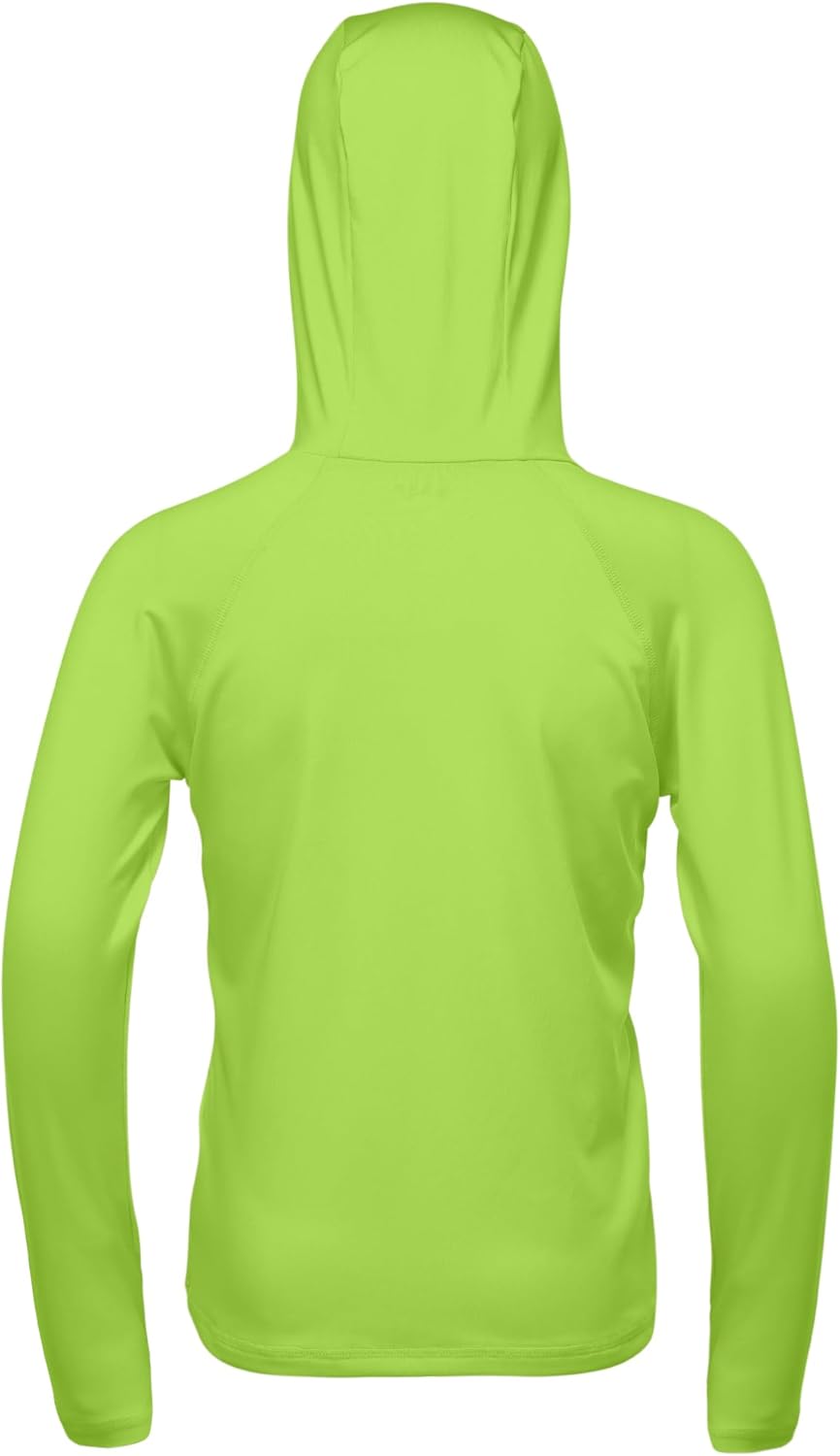 Skiennix Boys Rash Guard Swim Hoodie - UPF 50+ UV Protection Long Sleeve Fishing Shirt | Youth Size
