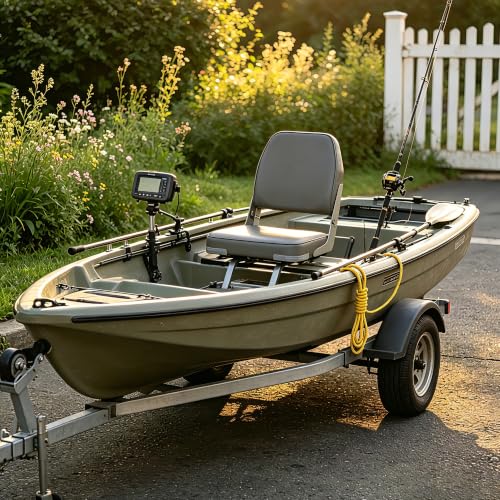 ERGOSEAT Folding Boat Seat 2 Pack Gray Low Back Fishing Seat Fits Jon Bass