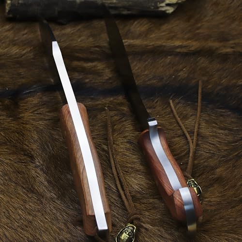BA-KOR Survivor III Fixed Blade Knife BA-K0c 10mm Thick Steel with Leather Sheath, Outdoor Hunting & Camping Tool
