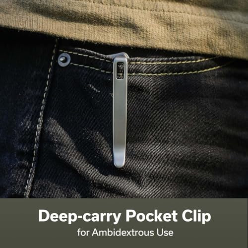 CIVIVI Natterjack Pocket Knife Blue Handle 3.19" 14C28N Blade, Reversible Deep-Carry Clip