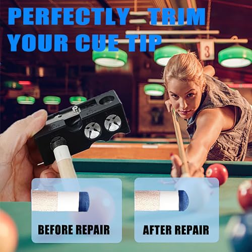 11-in-1 Pool Cue Tip Shaper & Replacement Kit for Billiards