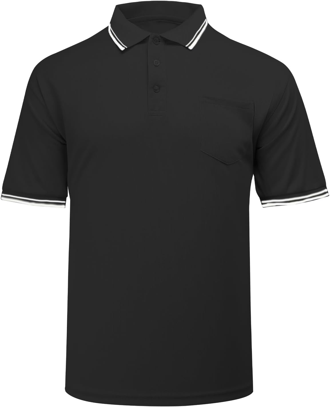 Redgino Men's Baseball Softball Umpire Shirt - Short Sleeve Polo Ref Jersey for Comfort & Mobility