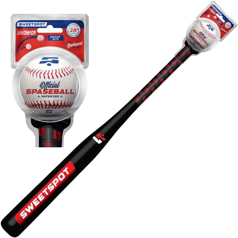 SweetSpot Plastic Bat and Ball Combo Set - Perfect Backyard Baseball Gear for All Ages