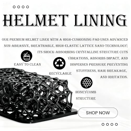 CZMYCBG Black Tactical Helmet Liner Nano Shock-Absorbing Breathable Padding