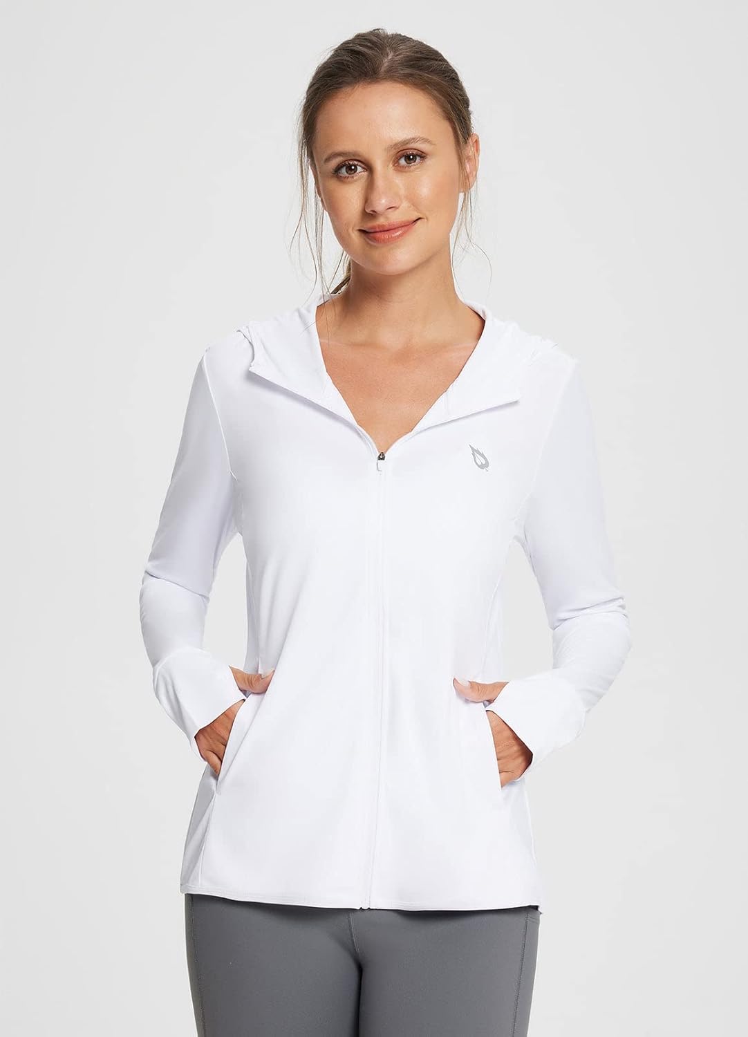 Baleaf Women's Lightweight Sun Protection Hoodie Jacket - Long Sleeve Cover-Up Shirt in Stylish Design
